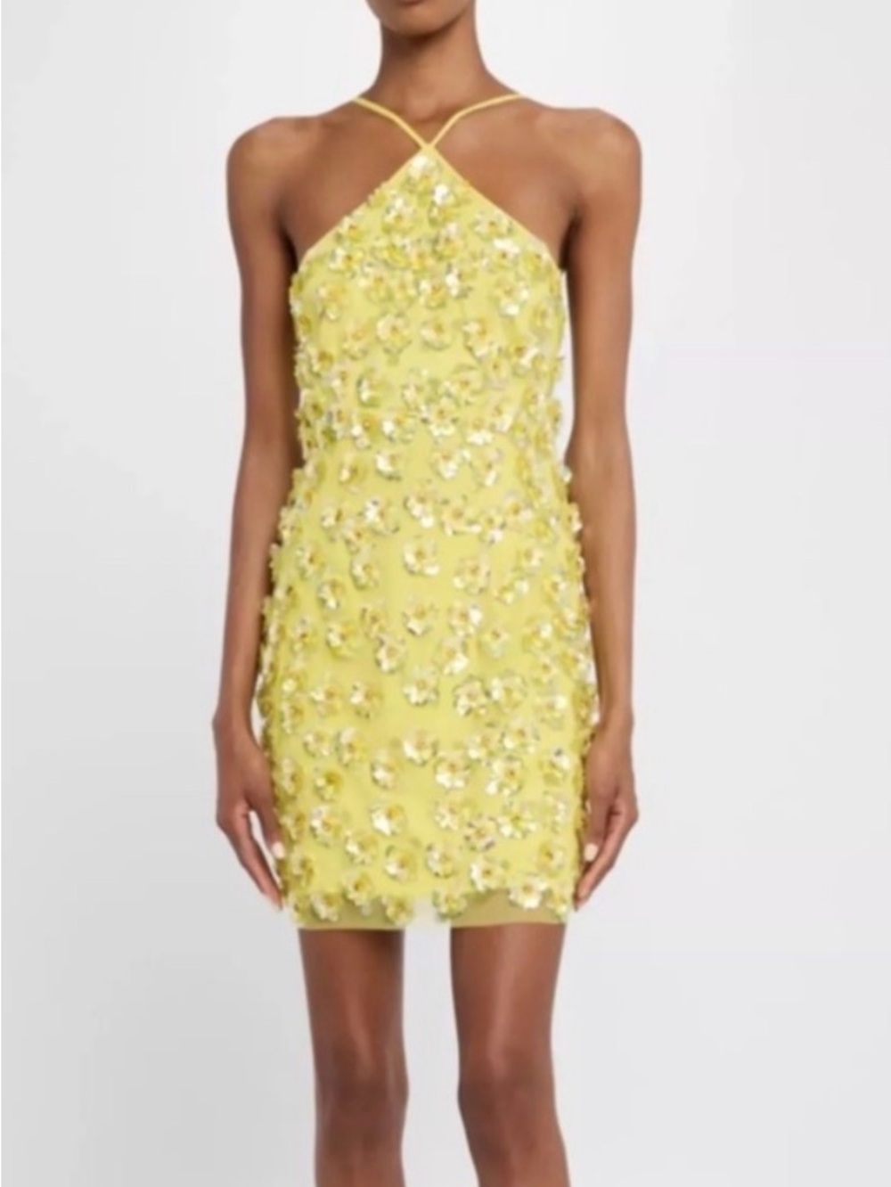 Liv Foster Maeve Beaded Halter
Mini Dress